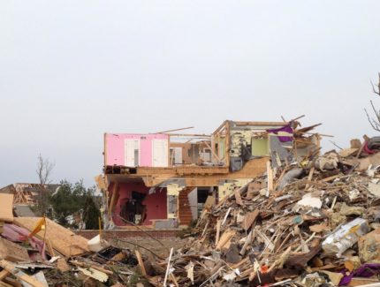 Photo of tornado destruction in Washington, Illinois in November 2013.