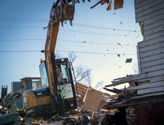Demolition in Mayfield, KY