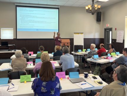 Jerry Grosh leads a training session in the Lititz Office for General Leadership Training