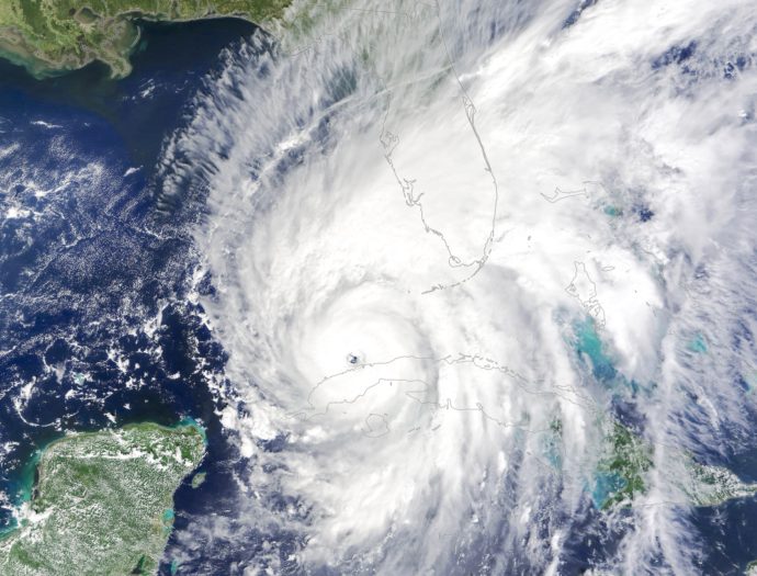 NASA image of Hurricane Ian as it enter the Gulf of Mexico
