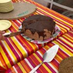 A chocolate cake